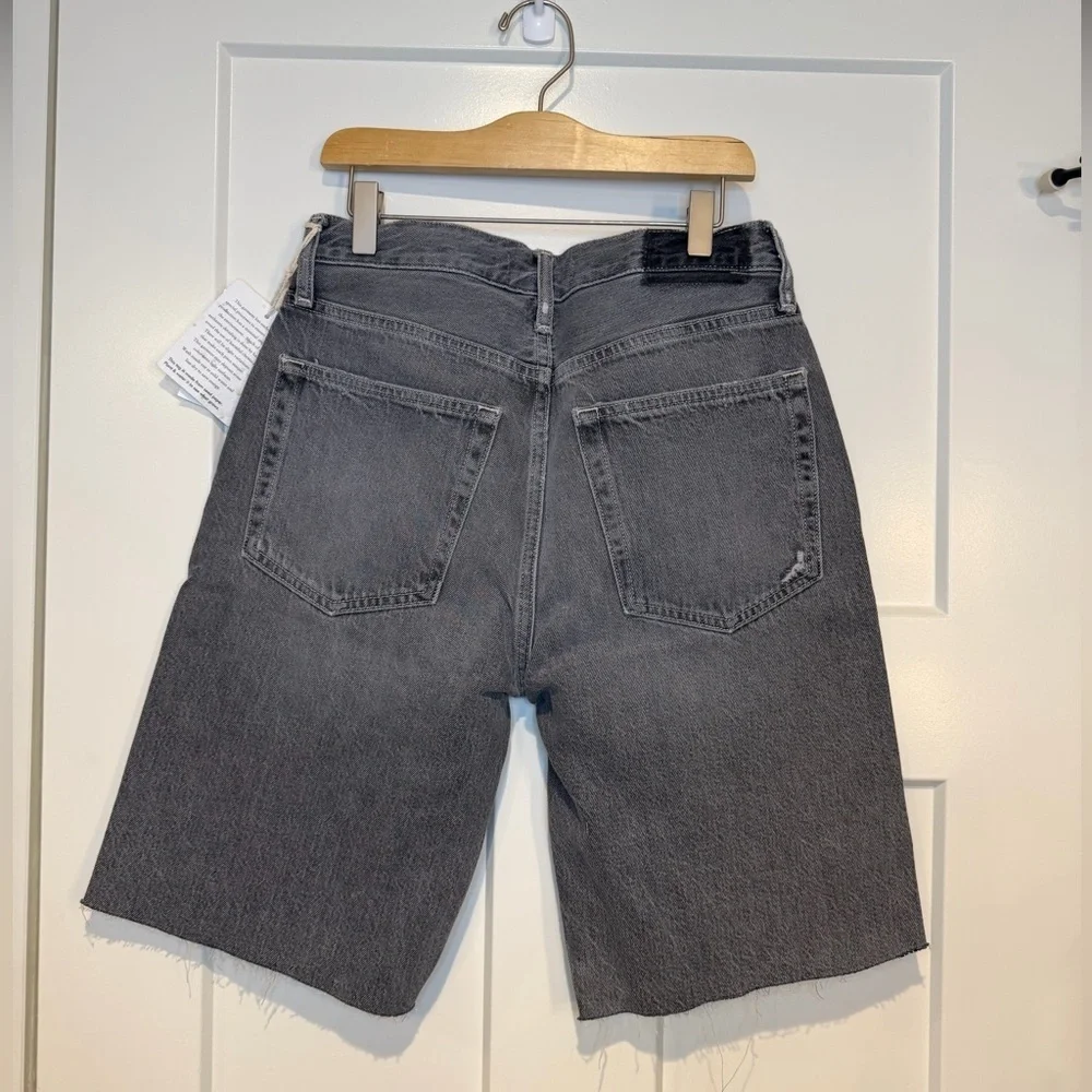 ETICA Brandy Long Denim Shorts Women’s Gray Quartzsite Organic Cotton Bermuda
